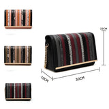 Roxanne Stripe Mix Cross Body Bag - Taupe image