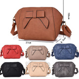 Lucie bow cross body bag - BLACK image