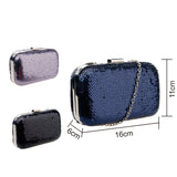 Adeline Sequin Box Clutch - Pewter image
