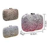Trixie Textured Glitter Box Clutch - Silver/Pink image