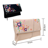 Emilia Embroidery Fold Over Clutch - Nude image