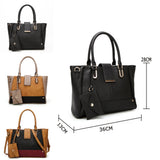 Semeria Colour Block Tote Bag - Black image