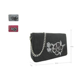Emely Embroidery Cross Body Bag - Black image