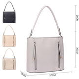 Lianne Zip Front Shopper - Beige image