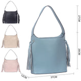 Tilly Tassel Side Tote Bag - Black image