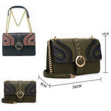 Shea Buckle Cross Body Bag - Green / Black image