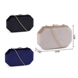Textured Velvet Angled Box Bag - Champagne image