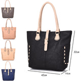 Maeve Thick Stitched Side Shopper Bag - Grey image
