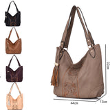 Miai Double Tassel Shopper Bag - Beige image