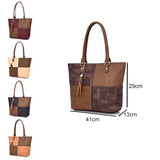 Carlie Tassel Twin Colour Tote Bag - Brown image