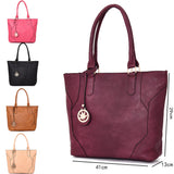 Lila Shopper Bag With Charm - Fuchsia image