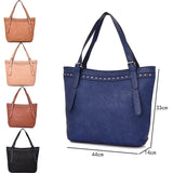 Cordelia Stud Trim Textured Shopper Bag - Light Pink image