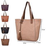Poppie Tassel Shopper Bag - Light Khaki image