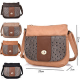 Carrie-Ann Ostrich Pocket Cross Body Bag - Black image