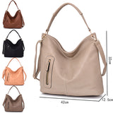 Nattie Side Zip Slouch Bag - Beige image
