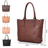 Britta Stud Tote Bag - Light Tan image