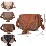Natalya Stud And Tassel Cross Body - Brown image