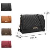 Angie Textured Flap Cross Body Bag - Tan image
