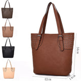 Kelli Stud Panel Shopper Beige image