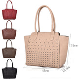 Lenni Stud Tote Bag Dark Khaki image