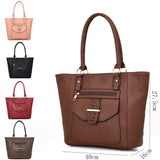 Mildred detail pocket shopper bag Fuchsia image