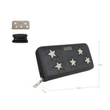 Glitter Star Long Zip Purse Black image
