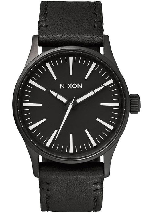 Nixon Sentry 38 Leather - Black