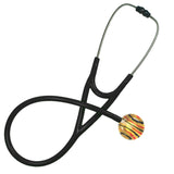 UltraScope Single Stethoscope 2 Color Stripe Gold with black tubing by ultrascope