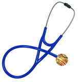 UltraScope Single Stethoscope 2 Color Stripe Gold bUltraScope Single Stethoscope 2 Color Stripe Gold with royal blue tubing by ultrascope