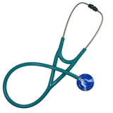 UltraScope Single Stethoscope Cow Print Light Blue
