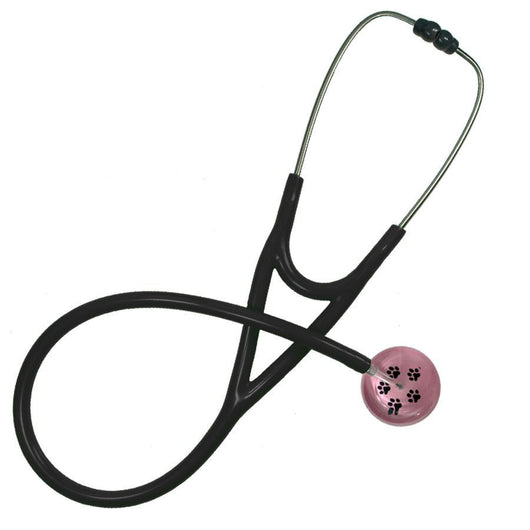 UltraScope Single Stethoscope Paw Prints Light Pink