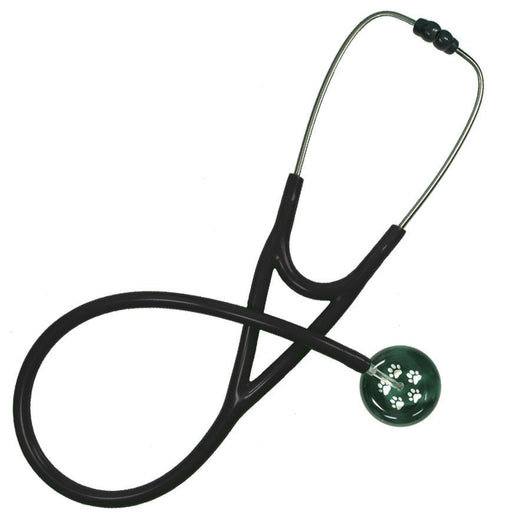 UltraScope Single Stethoscope Paw Prints Green