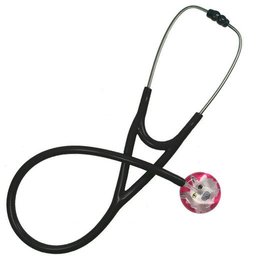 UltraScope Single Stethoscope Cat Face Hot Pink