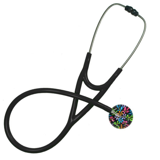 UltraScope Single Stethoscope Flower Power Black
