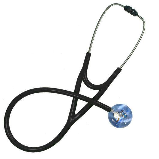 UltraScope Single Stethoscope Stork and Baby Light Blue