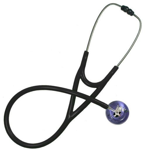 UltraScope Single Stethoscope Cartoon Cow Lavender
