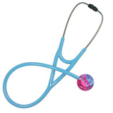 UltraScope Single Stethoscope Diagonal Light Blue and Hot Pink