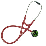 UltraScope Single Stethoscope Zebra Print Light Green