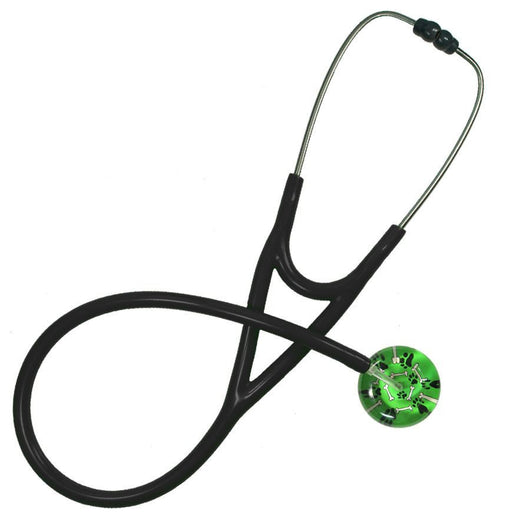 UltraScope Single Stethoscope Bones & Paw Prints Light Green
