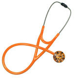 UltraScope Single Stethoscope Bones & Paw Prints Orange