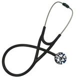 UltraScope Single Stethoscope Hearts and Glitter Navy Blue