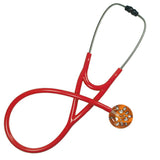 UltraScope Single Stethoscope Hearts and Glitter Orange