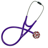 UltraScope Single Stethoscope Hearts and Glitter Red