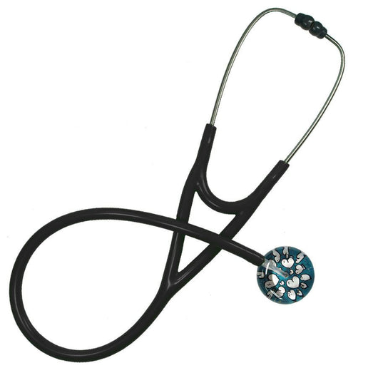UltraScope Single Stethoscope Hearts and Glitter Teal