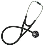 UltraScope Single Stethoscope Polka Dots Silver and Black