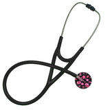 UltraScope Single Stethoscope Polka Dots Black and Hot Pink