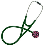 UltraScope Single Stethoscope Polka Dots Black and Hot Pink