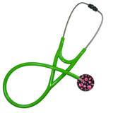 UltraScope Single Stethoscope Polka Dots Black and Hot Pink