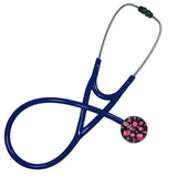 UltraScope Single Stethoscope Polka Dots Black and Hot Pink