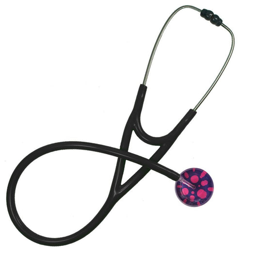 UltraScope Single Stethoscope Polka Dots Purple and Hot Pink